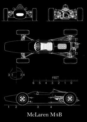 McLaren M4B 1967 Blueprint