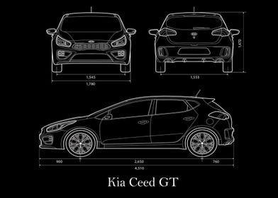 Kia Ceed GT 2013 Blueprint