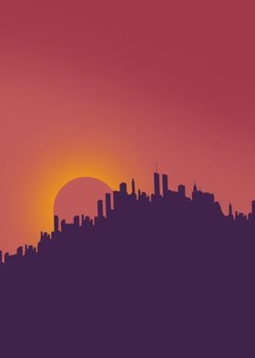 Beauty Flat Design city