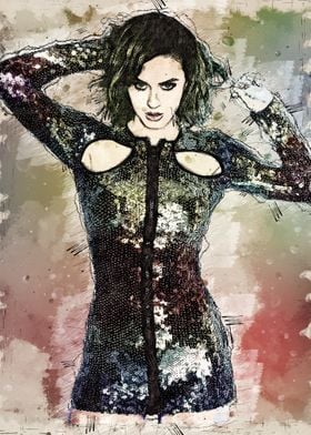 Katy Perry WaterSketch Art