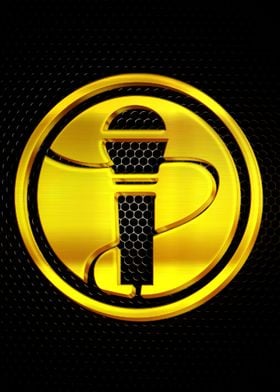 Mic Icon Golden 3D