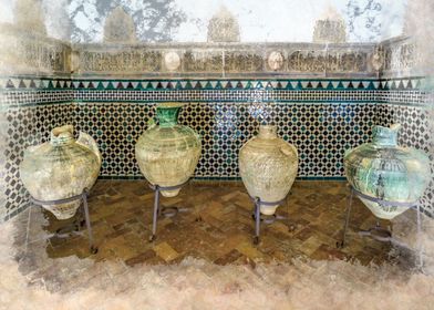 Clay jars of arab era