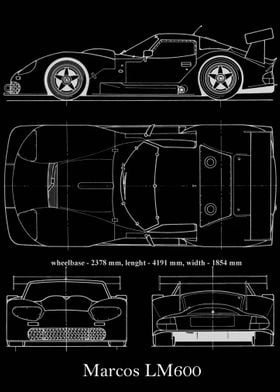 Marcos LM600 Blueprint