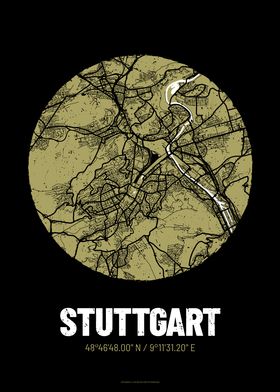 Stuttgart City Map Design