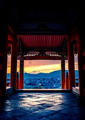 Sunset over Kyoto