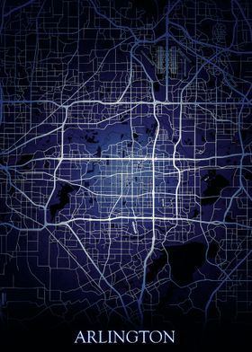 Arlington Night Map