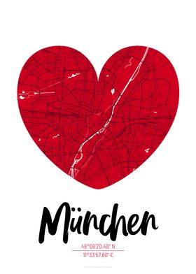 Munich City Map Design