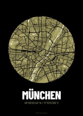 Munich City Map Design