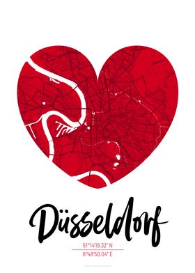 Dusseldorf City Map Design