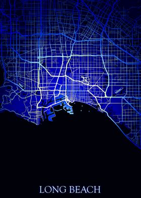 Long Beach Blue map