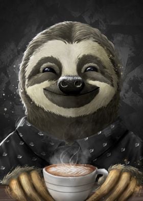 Morning Sloth Coffee Black