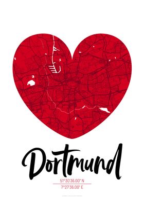 Dortmund City Map Design