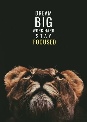 Dream Big and Work Hard' Poster by Millionaire Quotes | Displate