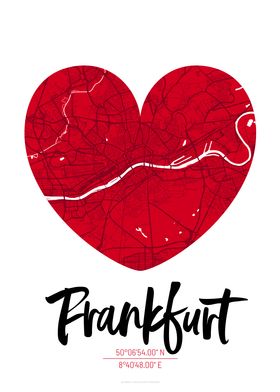 Frankfurt City Map Design