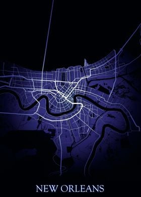 New Orleans Night map
