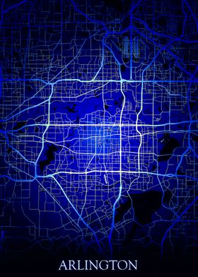 Arlington Blue map