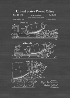 Cement Truck Patent 1963