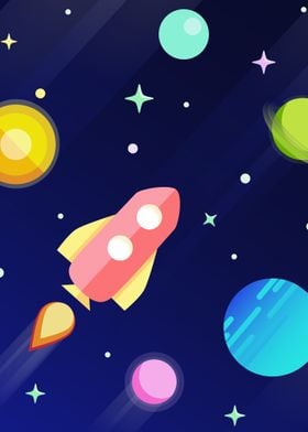 Rocket in Outer Space