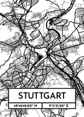 Stuttgart City Map Design