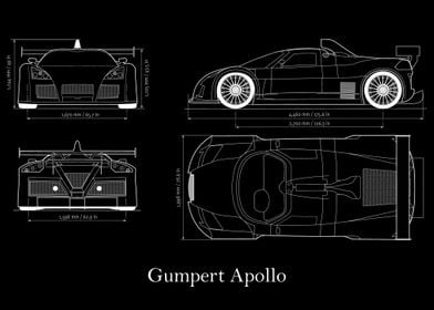 Gumpert Apollo Blueprint