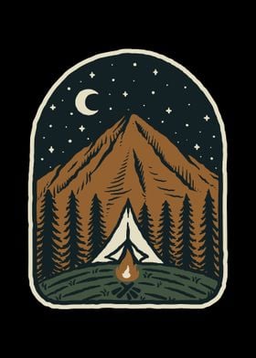 Camp Mountain Night