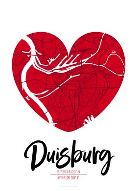 Duisburg City Map Design