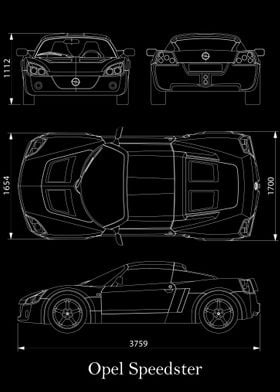 Opel Speedster Blueprint