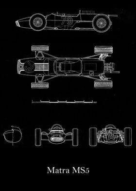 Matra MS5 1966 Blueprint