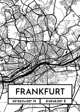 Frankfurt City Map Design