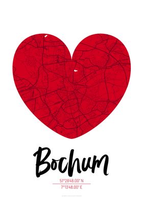 Bochum City Map Design