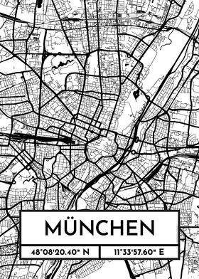 Munich City Map Design