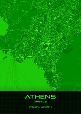 Athens Greece Synthwave