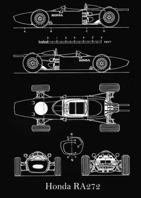 Honda RA272 1965 Blueprint