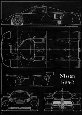 Nissan R89C Blueprint