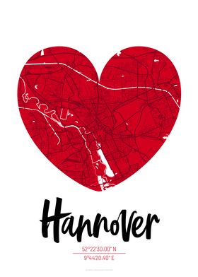 Hannover City Map Design