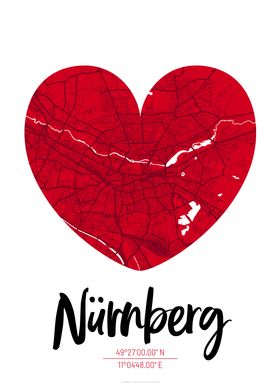 Nuremberg City Map Design