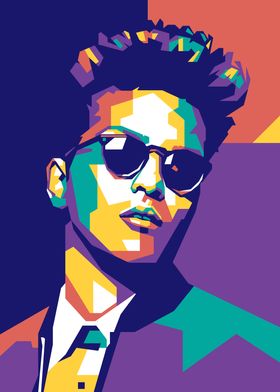 Bruno Mars Pop Art WPAP