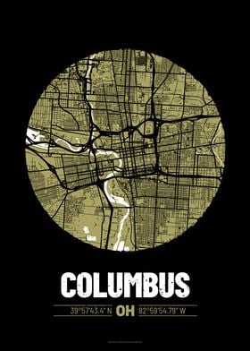 Columbus City Map Design