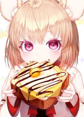 Anime Cute Girls Bunny Eat
