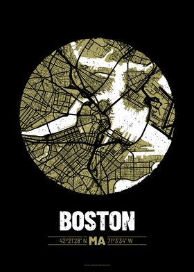 Boston City Map Design