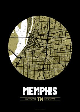 Memphis City Map Design