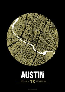 Austin City Map Design