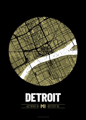 Detroit City Map Design