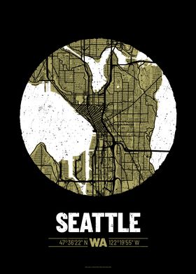 Seattle City Map Design