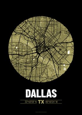 Dallas City Map Design