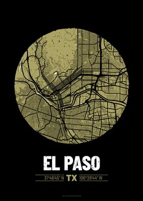 El Paso City Map Design