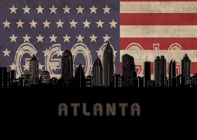 atlanta skyline flag