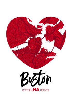 Boston City Map Design