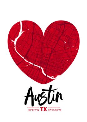 Austin City Map Design