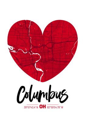 Columbus City Map Design